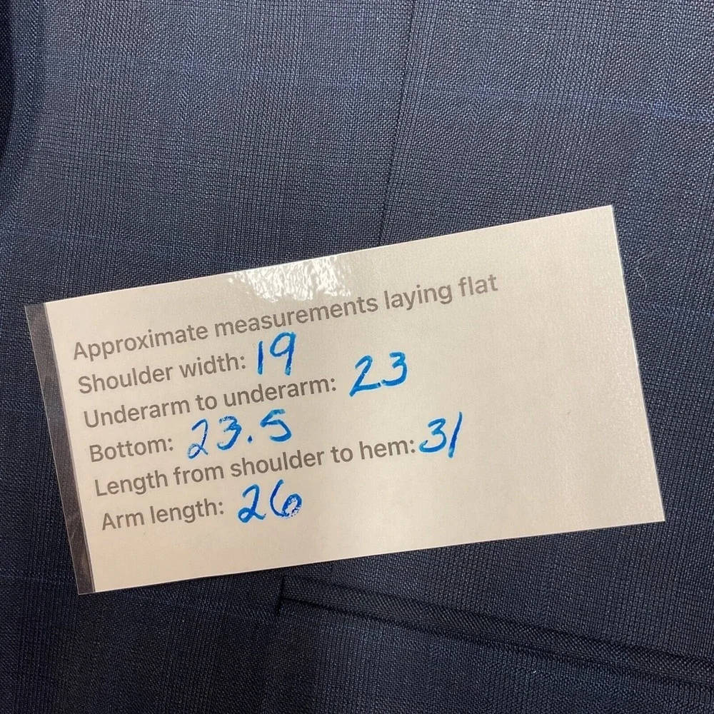 Lauren Ralph Lauren Plaid Sport Coat Blazer Jacket Size 44R Blue‎ Career Formal